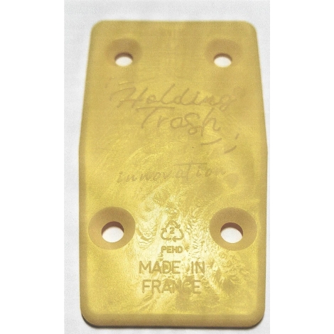 PLAQUETTE MAINTIEN POUBELLE JAUNE